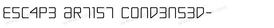 Escape Artist Condensed字体转换